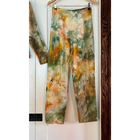 Chloe Cox Upcycled / Handmade Tie Dye Silk & Linen Tailored Suit NWT- XS - Picture 4 of 5